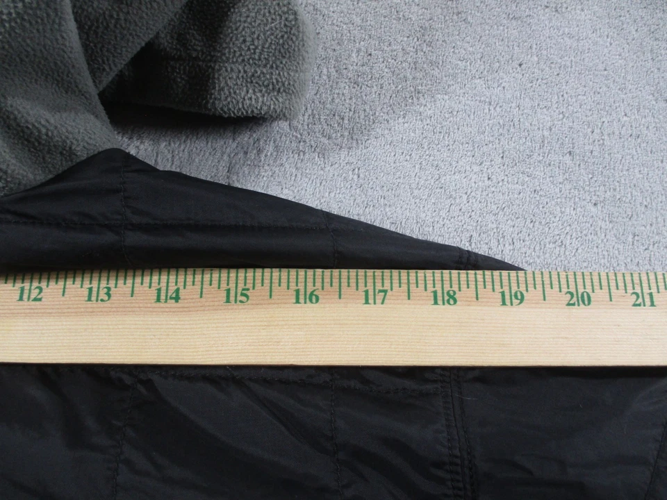 Jaqueta masculina Vans média preta acolchoada com capuz logotipo bolsos manga longa adulto em excelente estado usado - Imagem 2 de 4