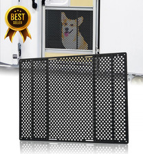 Adjustable RV Entry Screen Door Grille 22"-31.5", Aluminum Alloy, Black