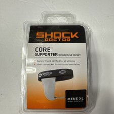 New Sealed Shock Doctor Core Athletic Supporter with Cup Pocket - White Mens XL