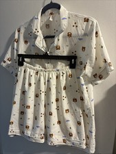 Bear Women's Two Piece PJ Shorts Shirt Set Size 4