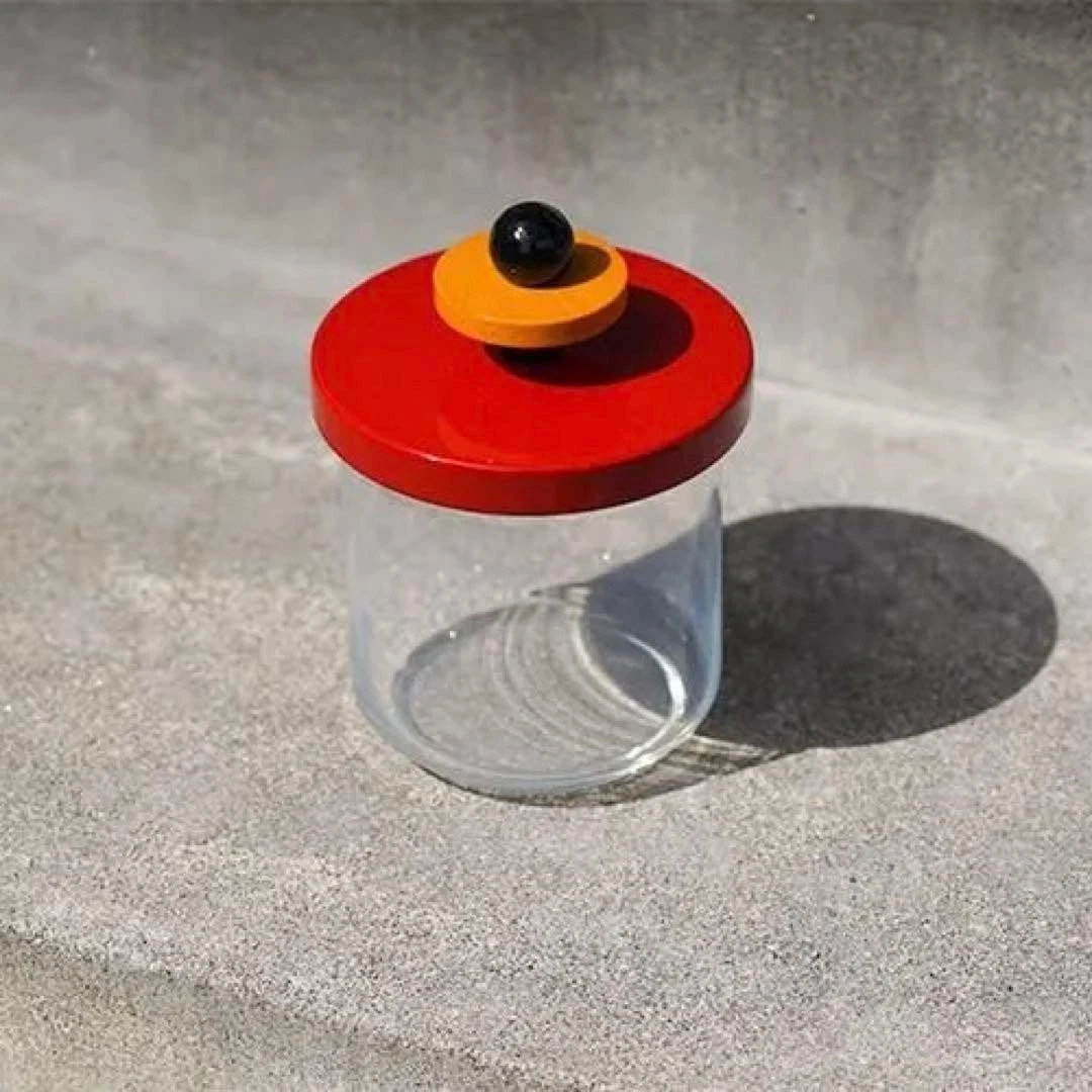 Alessi 100 Years ガラスジャー Alessi Ettore Sottsass 100th anniversary/with Box Glass Jar