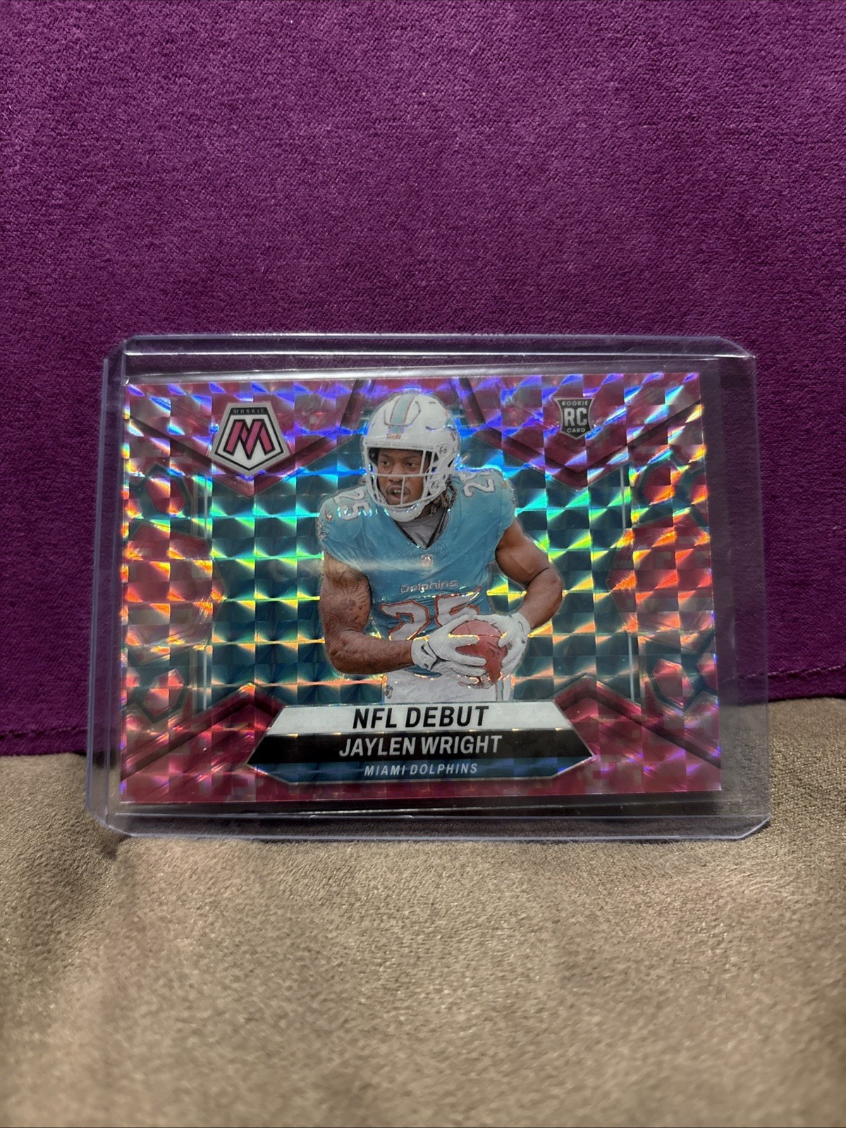 2024 Mosaic Jaylen Wright Camo Pink Prizm RC NFL Debut #280