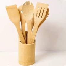 7-teiliges Kochbesteck Set,Küchenhelfer set   Kochlöffelset aus Holz