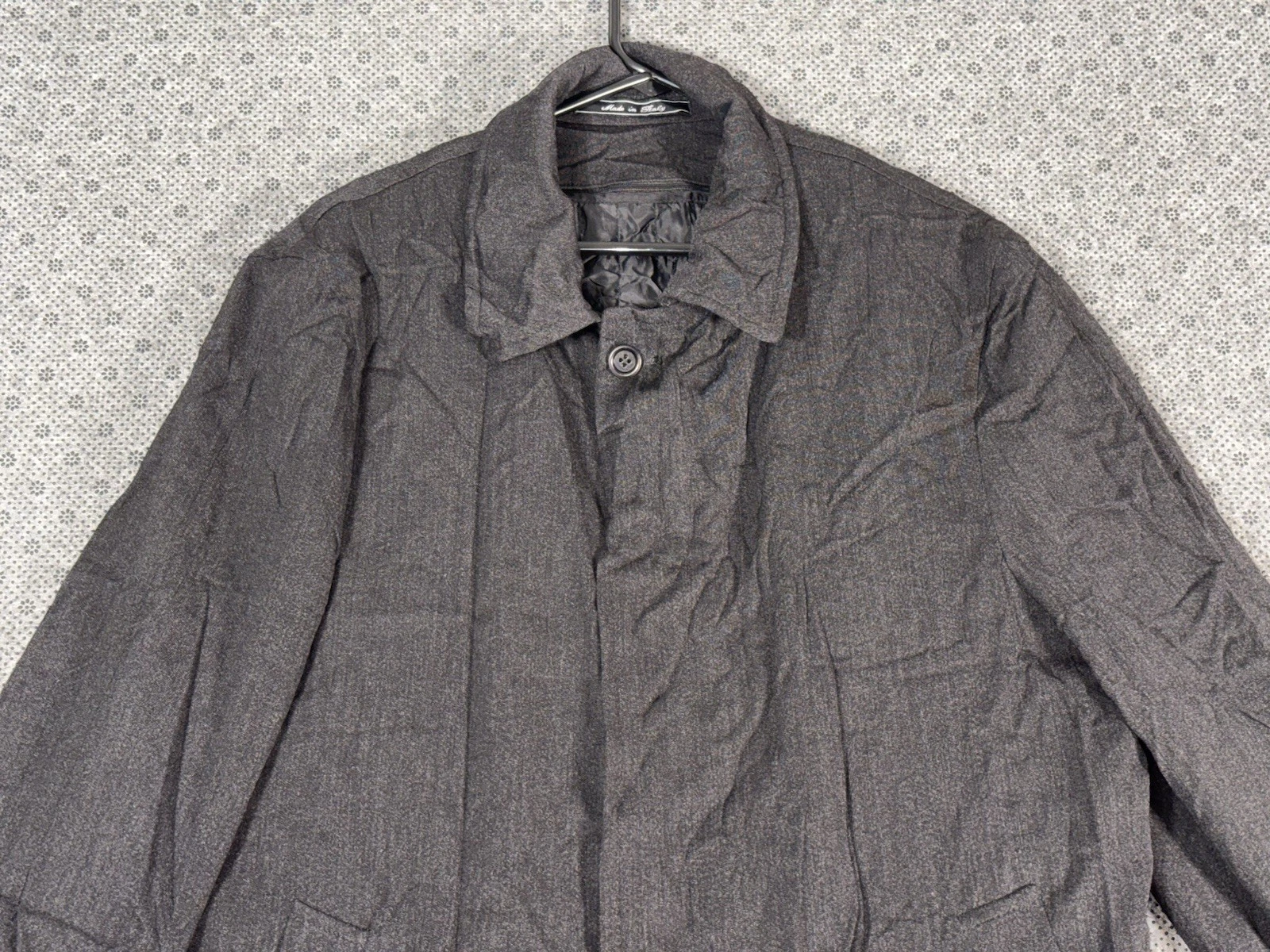 Loro Piana Storm System Trench Coat Jacket Carlysle Men’s 54R Wool Made In ITALY