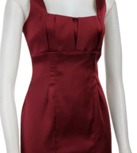 calvin klein red cocktail dress