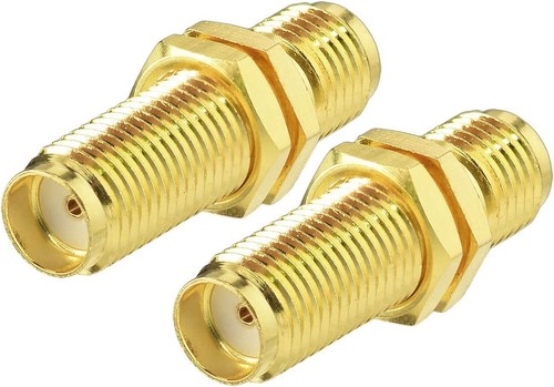 2pcs Bingfu SMA Female to SMA Female Bulkhead Mount Coaxial Connector Adapter - 第 3/6 張圖片