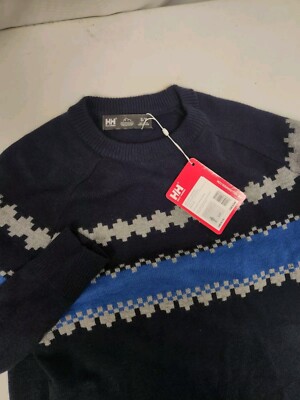 Helly Hansen Wool Blend KNIT SWEATER Size Small Light Gray New