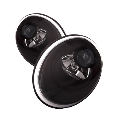 Headlights Black Halogen Set Fits 06-2010 Volkswagen Vw Beetle