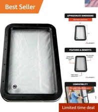 Inner & Outer Replacement Window Frame with Seal, Glass for Raidus RV Entry D...