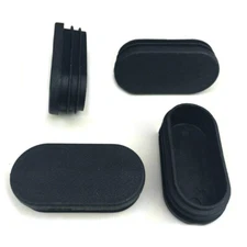 Oval Black Oblong Rectangle Plastic Blanking End Cap Tube Pipe Inserts Plug Bung
