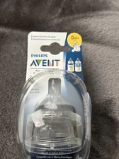NEW Philips Avent Classic 2 Pk Bottle Nipple Anti-Colic 0m+ Newborn Flow Level 1