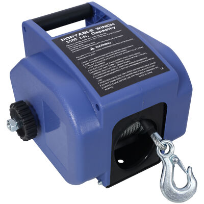12V Portable Electric Winch 6000LBS Reversible Electric Winch Boat Trailer