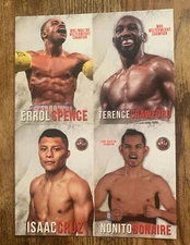 Spence, Crawford, Pitbull Cruz RC & Donaire RC Perforated Cards 2023 4-Card Set