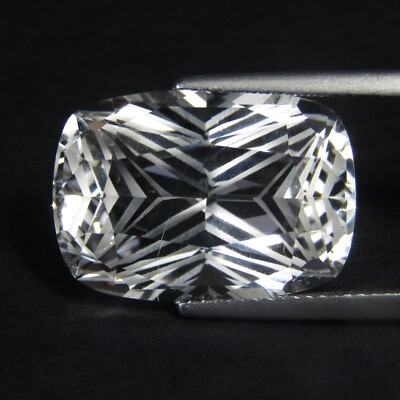 21.07Cts Glorious Natural White Topaz 19.2x13.5mm Cushion Missing Cut Gemstone