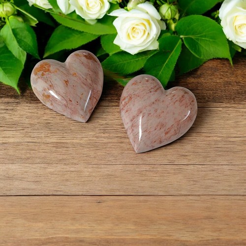 Pink Marble Heart Table Sculpture Carrara Art Love Home Decor H 7Cm - Picture 3 of 7