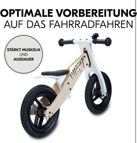 Laufrad Holz Zebra 12" Luftreifen höhenverstellbar ab 2 J. Hauck - Bild 7 von 7