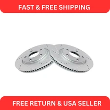 Performance Disc Brake Rotor Drilled & Slotted Front G-Coated Pair