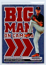 2022 Prizm Draft Picks Baseball - Justin Campbell - Big Man On Campus - #BMC-JC