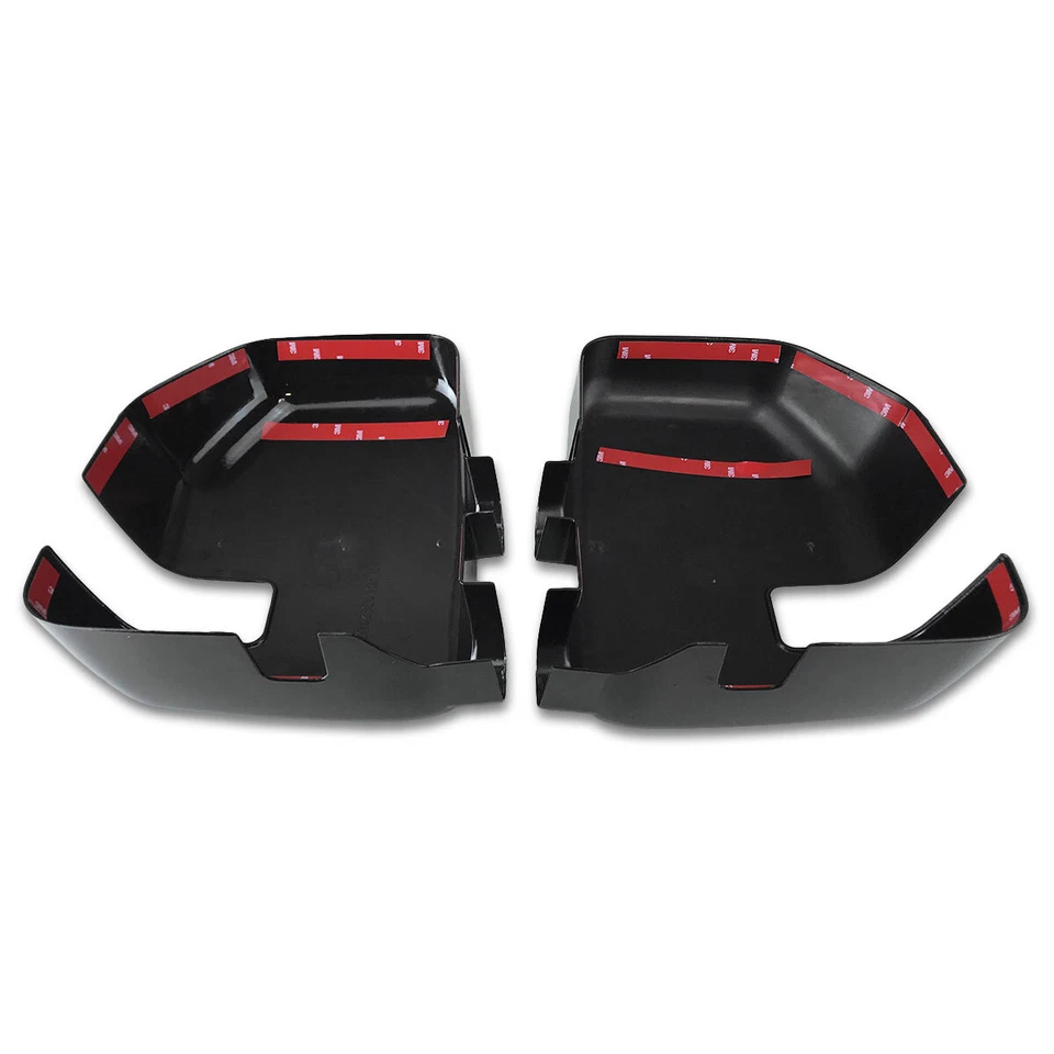 Cubiertas de espejos retrovisores laterales completos negras brillantes para Ford F250 F350 F450 Super Duty 2017-22 Foto 3 de 4