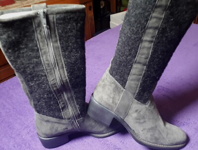 Neu!Marken''Chillany''made in  Stiefel Echt Leder/Filz Grau warm GR:40 NP:99,99