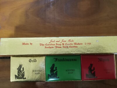Carolina Soap & Candle Makers GIFTS OF THE THREE WISE MEN Soap Set NEW VINTAGE