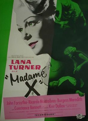 Lana Turner John Forsythe Ricardo Montalban MADAME X Orig.Filmplakat A1 gefaltet