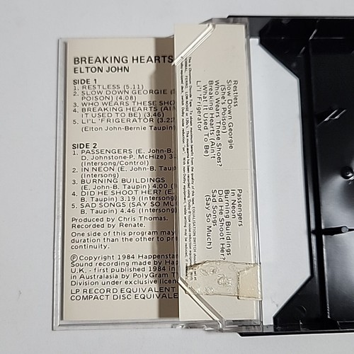 2x ELTON JOHN - 'Too Low For Zero/Breaking Hearts' Cassette Tape Album 1983/84 - Picture 10 of 10