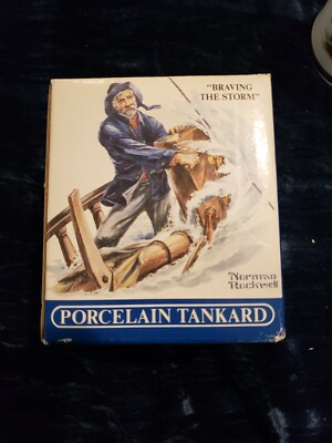 BRAVING THE STORM Norman Rockwell Porcelain Tankard Long John Silver's with BOX!