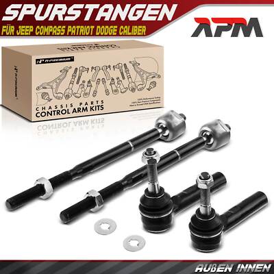 4x Spurstangenkopf Spurstange Außen Innen für Jeep Compass Patriot Dodge Caliber
