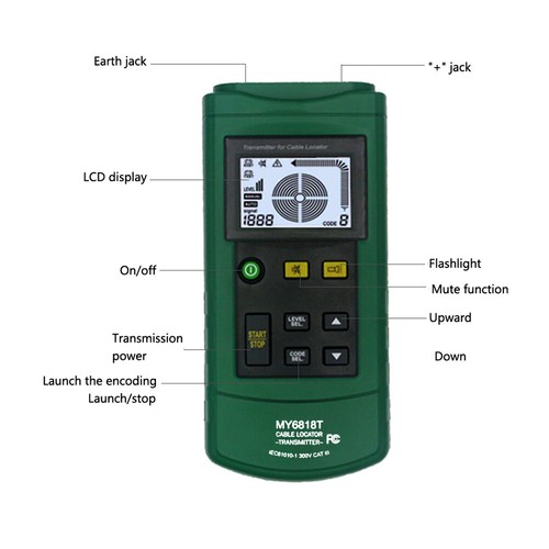 MY6818 AC/DC 12-400V Professional Cable Tester Tracker Finder Wire Detector H8F4 - Picture 7 of 8