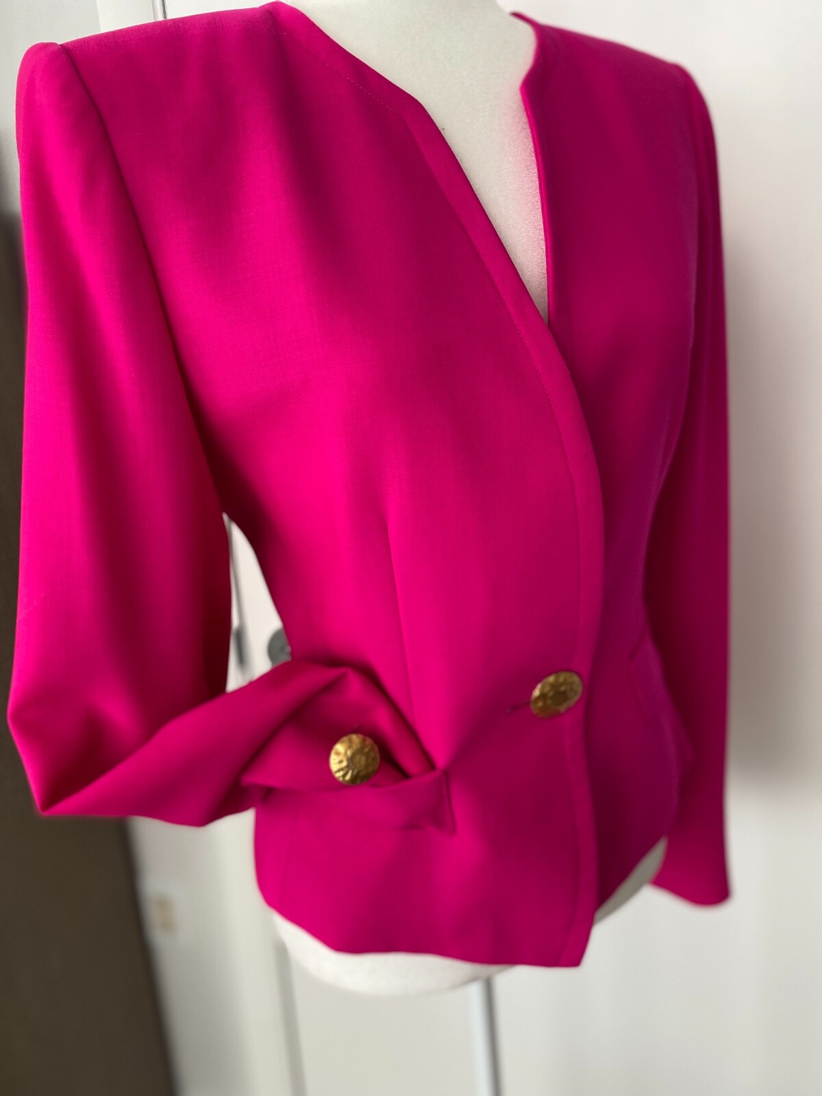 Abito giacca estivo leggero aderente YSL Yves Saint LAURENT Francia 40 S M 4 6