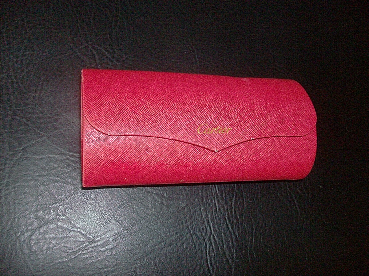 Cartier 赤 メガネケース CO 712 Genuine Cartier Glasses Red Hard Case CO712 | eBay