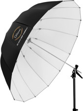 Easy Lock Large Deep White Fiberglass Umbrella 51" 