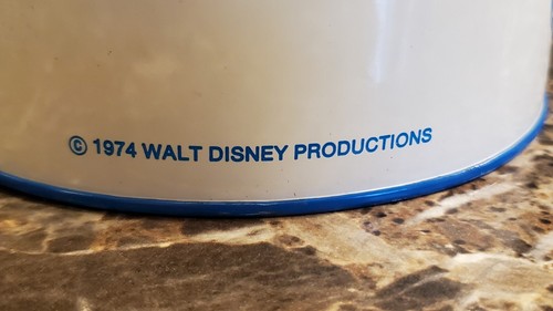 Vintage 1974 Disney Minnie & Mickey Mouse Donald & Daisy Duck Metal Garbage Can - Bild 2 von 8