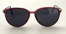 Vintage Liz Claiborne Sunglasses Purple Gold Round LC-73 Burgundy