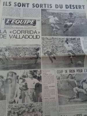   82 L'Equipe Journal World Cup Frankreich / Kuwait ABER abgesagt!!  22/06/ 1982