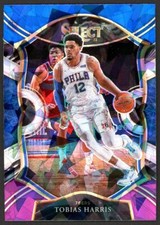 2020-21 Blue/White/Purple Ice Tobias Harris Philadelphia 76ers #11 Parallel