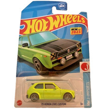 HOT WHEELS 2023 '73 HONDA CIVIC CUSTOM GREEN 117/250 HKG40 HW J-IMPORTS