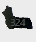 Skye Terrier Dog Door House Number Sign Plaques in Black