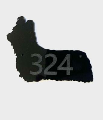 Skye Terrier Dog Door House Number Sign Plaques IN Black