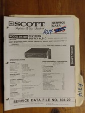 Scott da1000 service manual original repair book stereo cd player