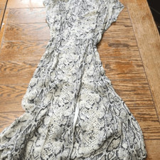 Reformation Carina Wrap Midi Dress in Rattlesnake Print Sz Small