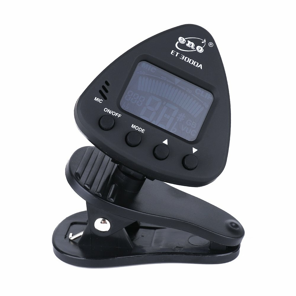 ENO ET 3000a CLIP ON ACOUSTIC ELECTRIC BASS GUITAR TUNER VIOLIN UKULELE