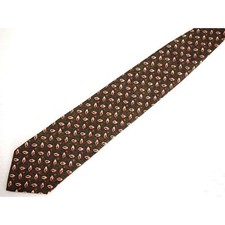 Structure Mens Necktie Tie 100% Silk 57" USA Made Green Red Geometric Vtg