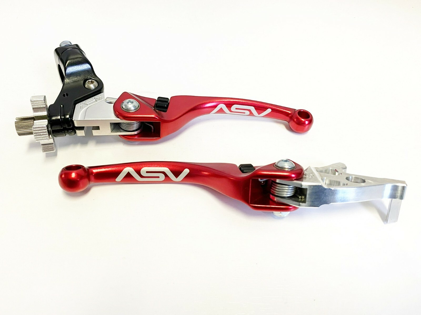 ASV F4 Front Brake Clutch Perch Levers Red Pair Pack Honda TRX 250EX