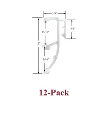 12 pack 1" MINI BLIND Double Slat VALANCE CLIPS - Brand New - Crisp & Clear