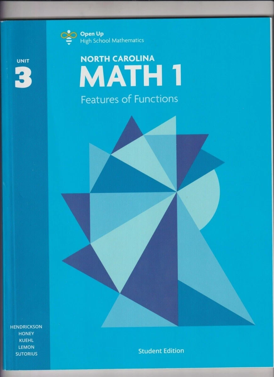 OPEN UP High School Mathematics North Carolina MATH 1 unit 3 - NEW! | eBay
