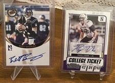 Northwestern Auto Lot - Brett Basanez Press pass , Paddy Fisher Contenders Draft