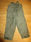 Vtg 1940's WWII Men's US Navy Military Green Deck Bibs Overalls Sz Med WW2 USN