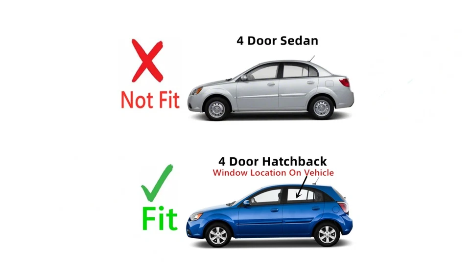 Compatível com 2006-2011 Kia Rio5 Hatchback Driver Lado Esquerdo Porta Traseira Janela Vidro - Imagem 3 de 4
